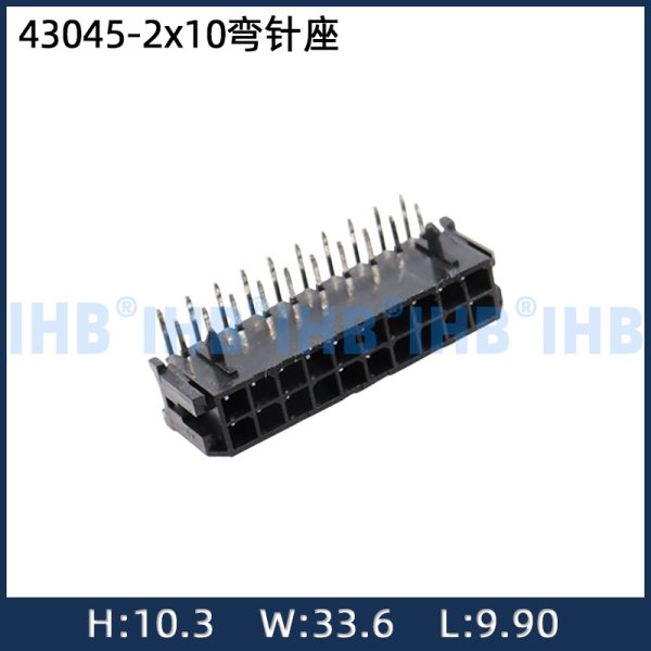 43045-2x10 (20P) Pemegang Pin Bengkok