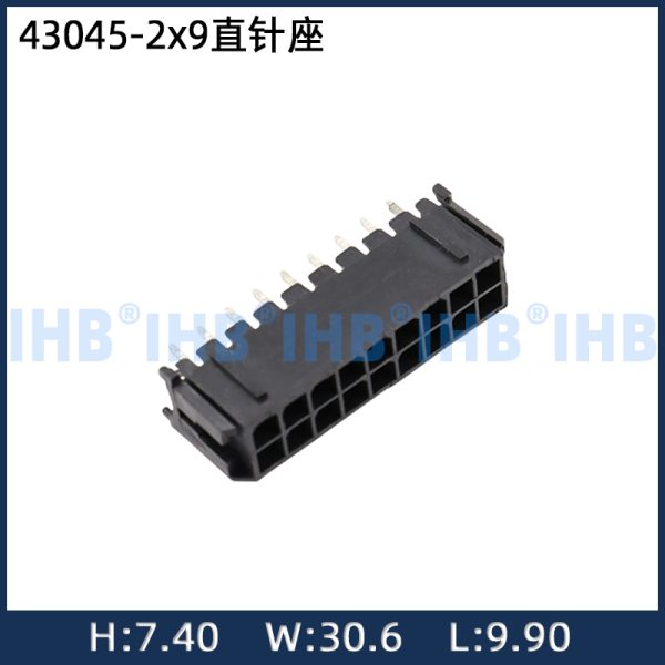 43045-2x9 (18P) Straight Pin Header