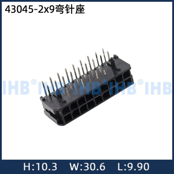 43045-2x9 (18P) Curved Pin Header